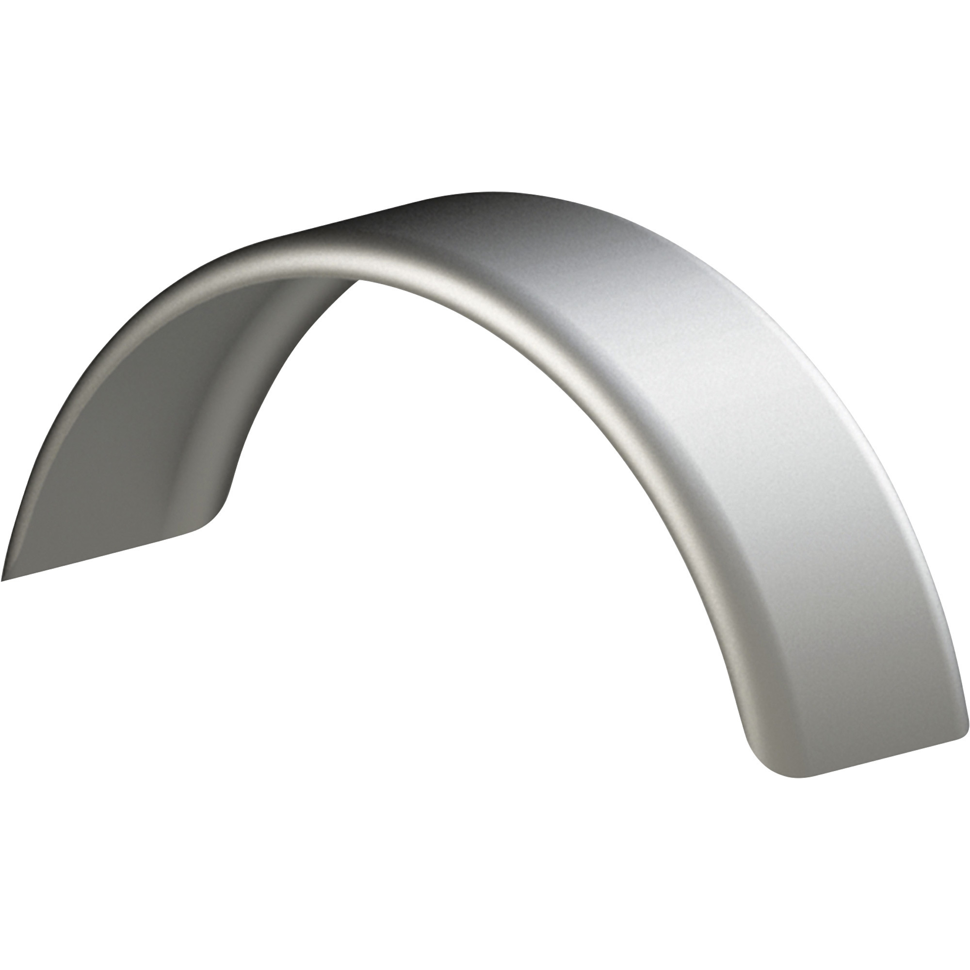 Tow Zone Single Round Steel Trailer Fender, Fits 12in.-13in. Tires, 25 3/4in. x 7in. x 10 5/8in.